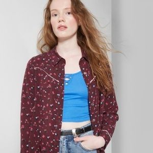 NWT Wild Fable Floral Western Shirt Size S